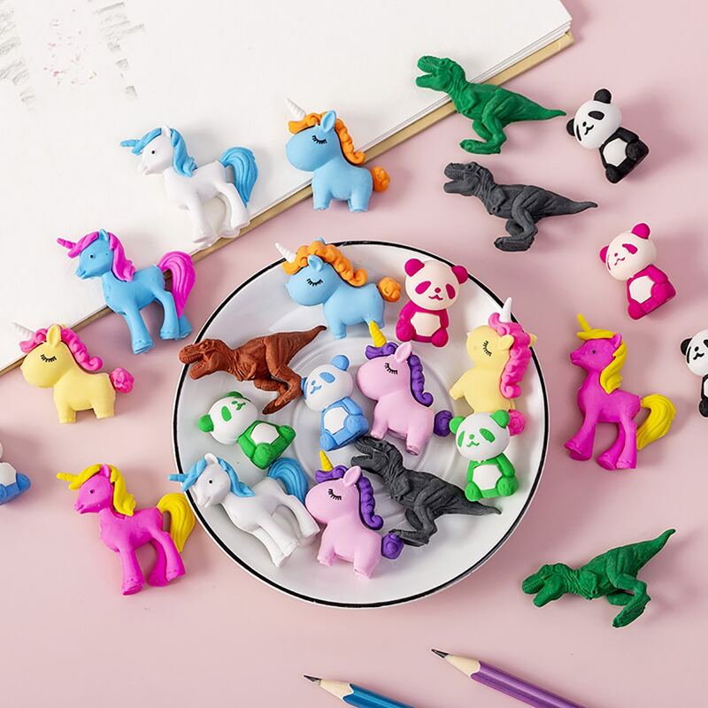 

10pcs Cartoon Design Random Eraser, Multicolor