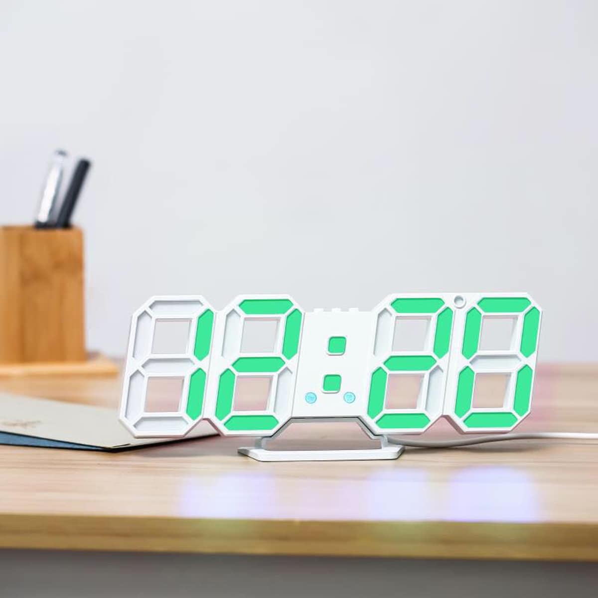 

1pc LED Digital Clock, Green