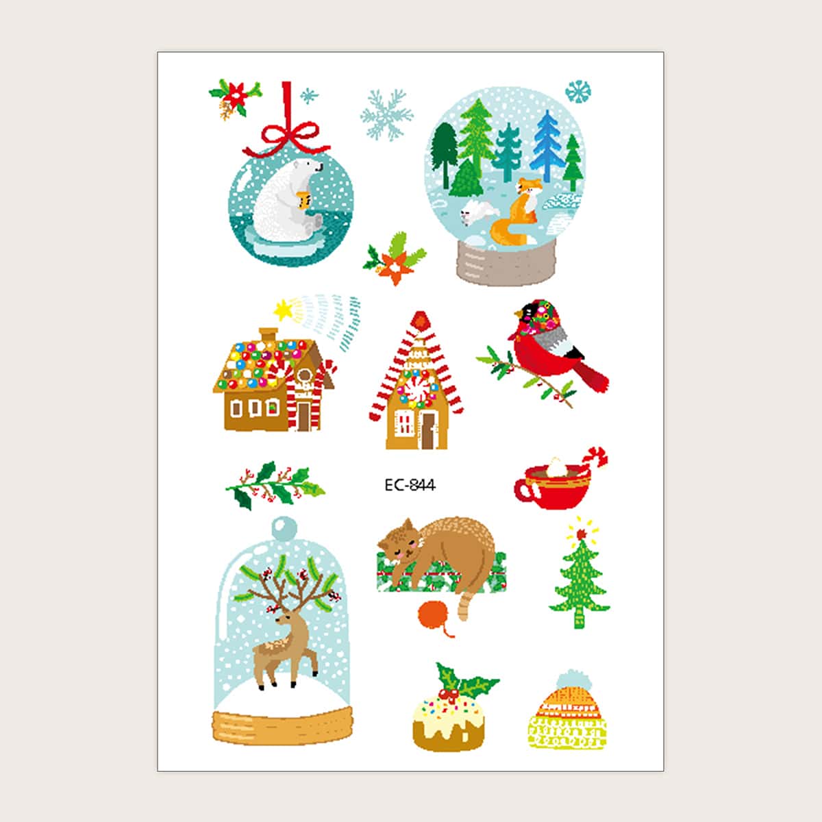

1pc Christmas Pattern Tattoo Sticker, Multicolor