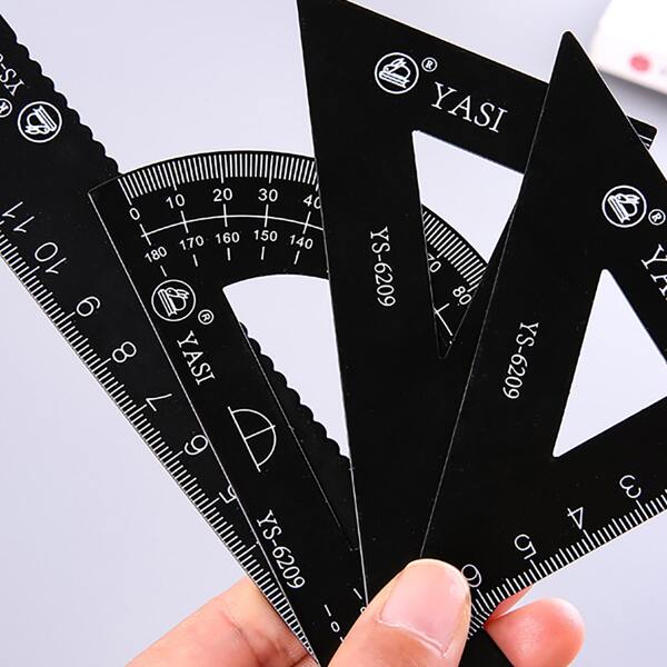 

4pcs Metal Ruler Set, Black
