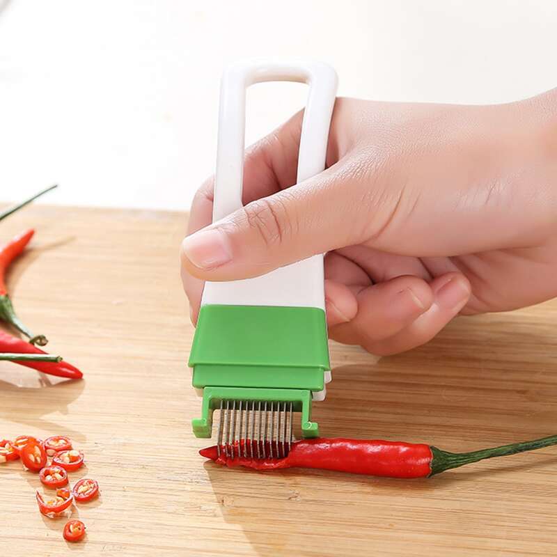 

1pc Multifunction Shallot Cutter, Green