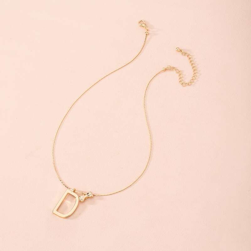 

Letter Charm Necklace, Gold