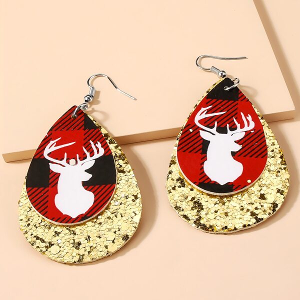 

Christmas Deer Sequin Decor Drop Earrings, Yellow