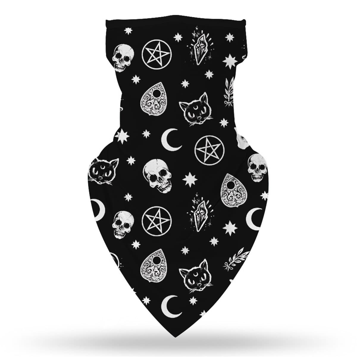 

Skull Pattern Sun Protection For The Face, Black and white