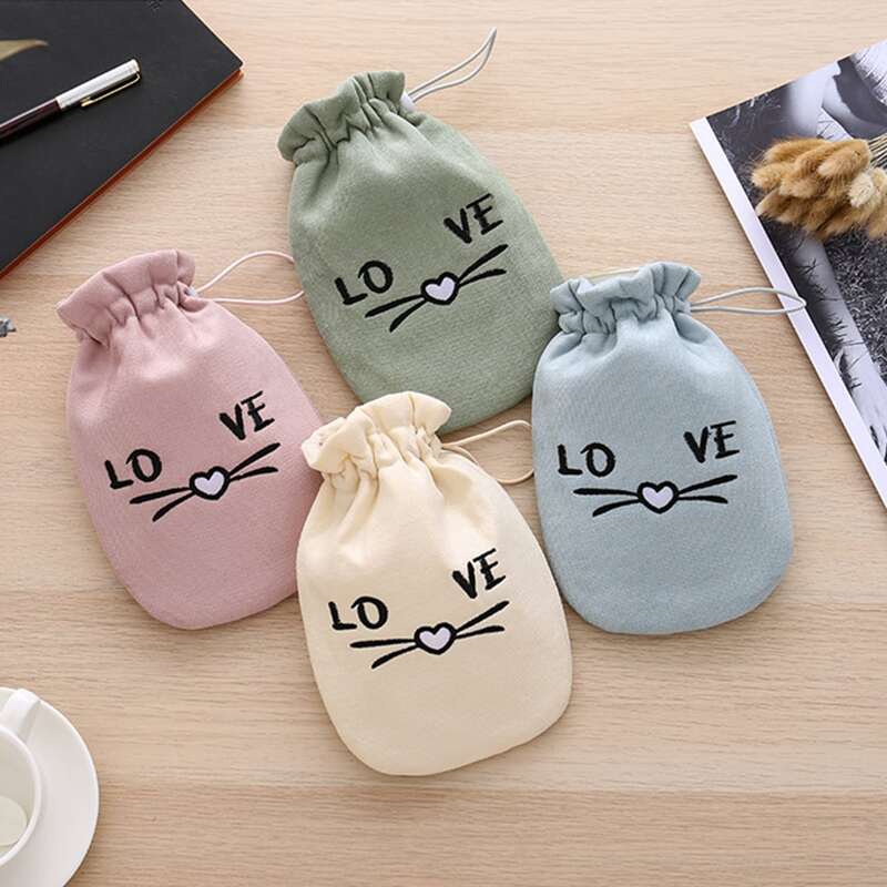 

1pc Random Color Hot Water Bag & 1pc Plush Bag, Multicolor