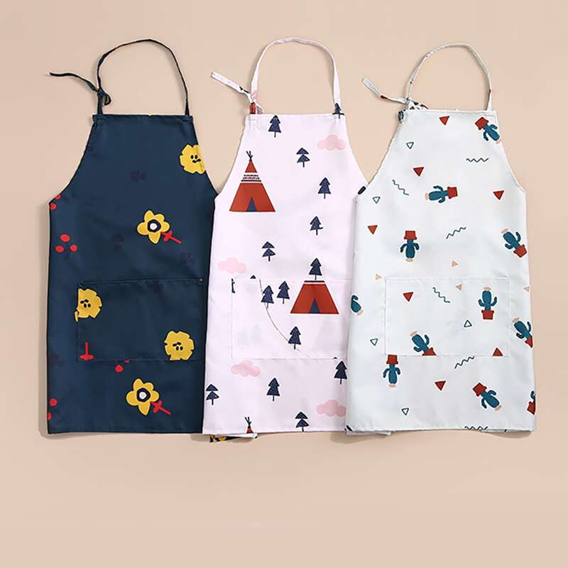 

1pc Plants Print Random Apron, Multicolor