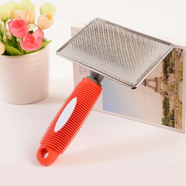 

1pc Dog Grooming Comb, Red
