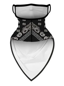 Nam giới mô hình đầu lâu chống nắng cho khuôn mặt - Đen và trắng - Xem 2