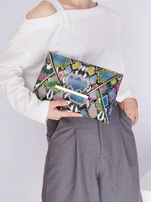 Luxury Dinner Bag Glamorous, Elegant, Exquisite, Quiet Luxury Snakeskin Clutch Bag Animal Print For Lady, Woman, For Party Girl Perfect for Party, Wedding, Prom, Dinner/Banquet, Dinner/Banquet, Best Gift For Women Mom Teacher Friend Bridesmaid - Multicolor - View 2