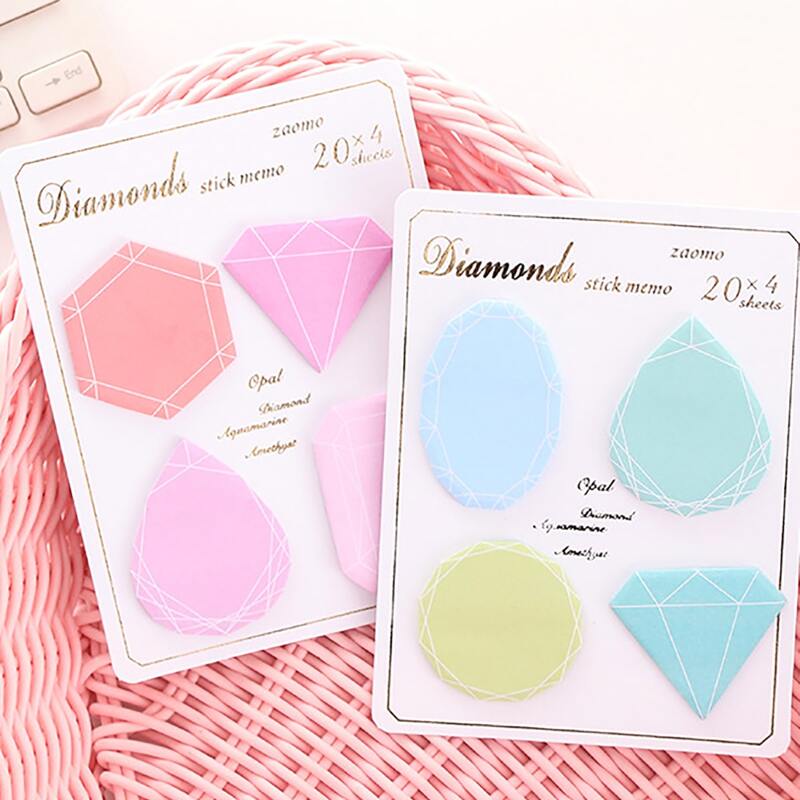 

2packs Geometric Design Random Sticky Note, Multicolor