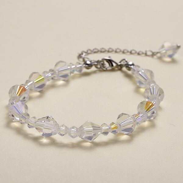 

Crystal Beaded Bracelet, White