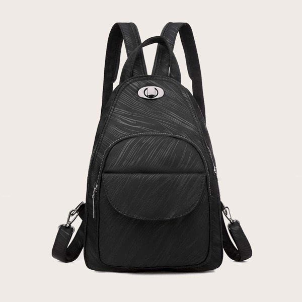 

Pocket Front Backpack, Black