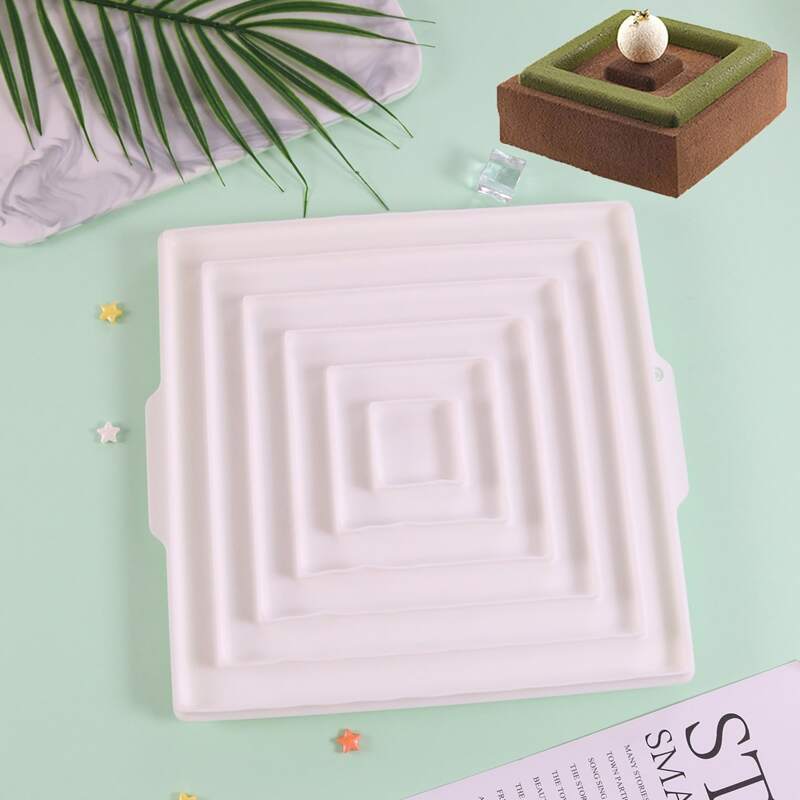

1pc Square Silicone Cake Mold, White