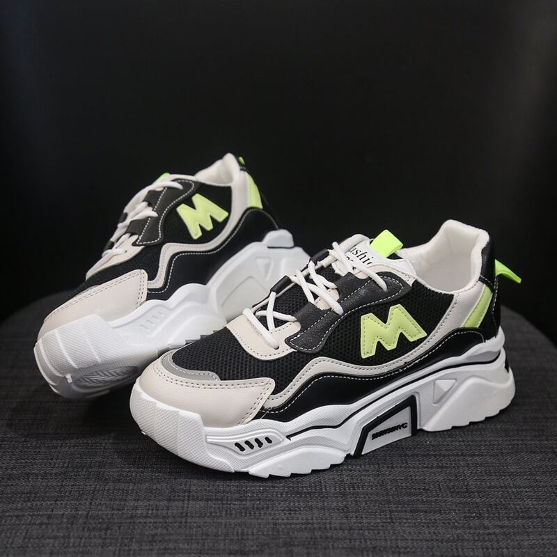 

Colorblock Lace-up Chunky Sneakers, Multicolor