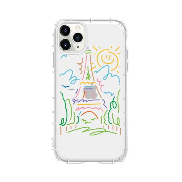 

1pc Graffiti Pattern iPhone Case, Clear