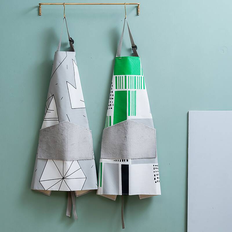 

1pc Geometric Pattern Random Apron, Multicolor
