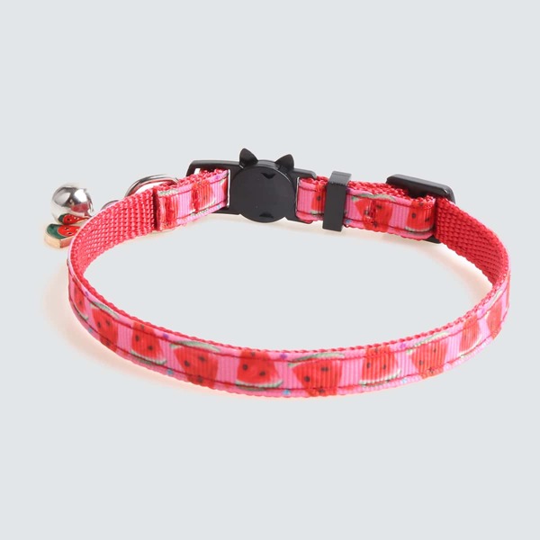 

1pc Watermelon Print Cat Collar, Red