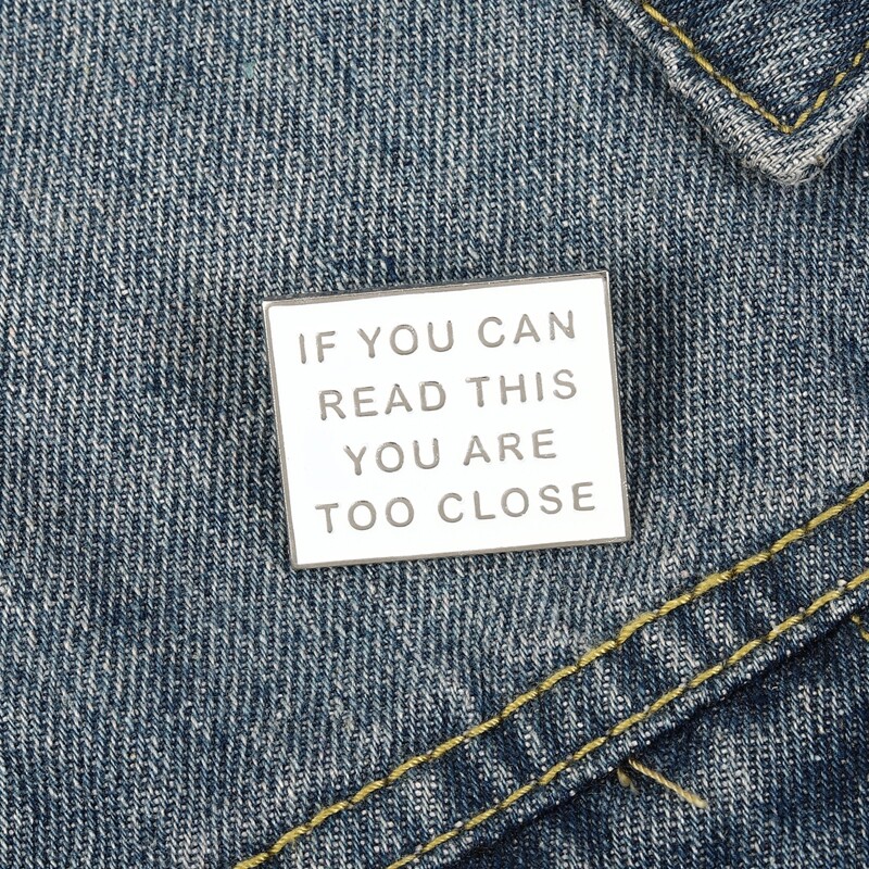 

Letter Design Brooch, White