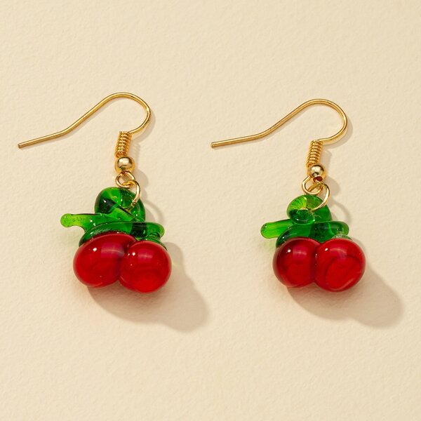 

Fruit Decor Drop Earrings, Multicolor