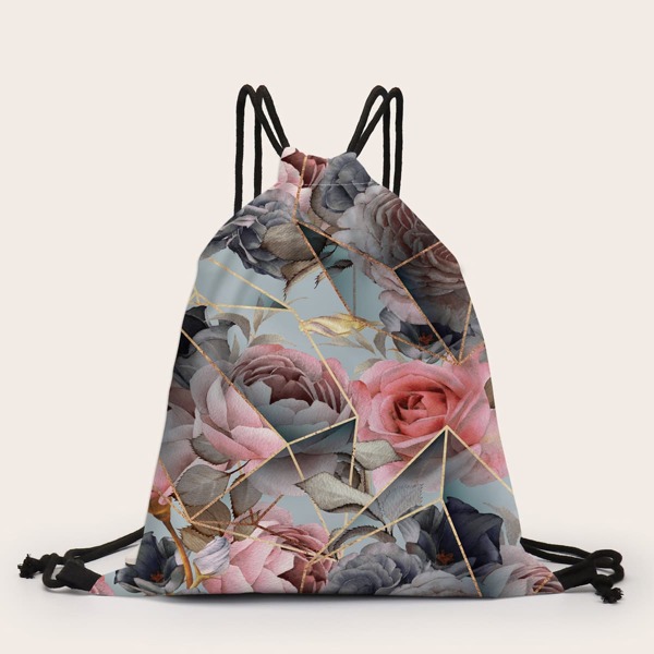 

Allover Floral Drawstring Backpack, Multicolor