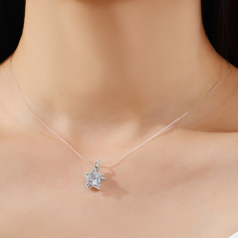

Star Charm Necklace, Silver