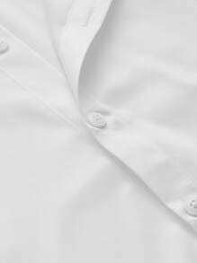 Manfinity Mode Men Button Through Oxford Shirt - White - View 3