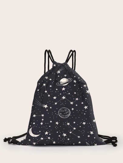 Рюкзак на кулиске с графическим принтом