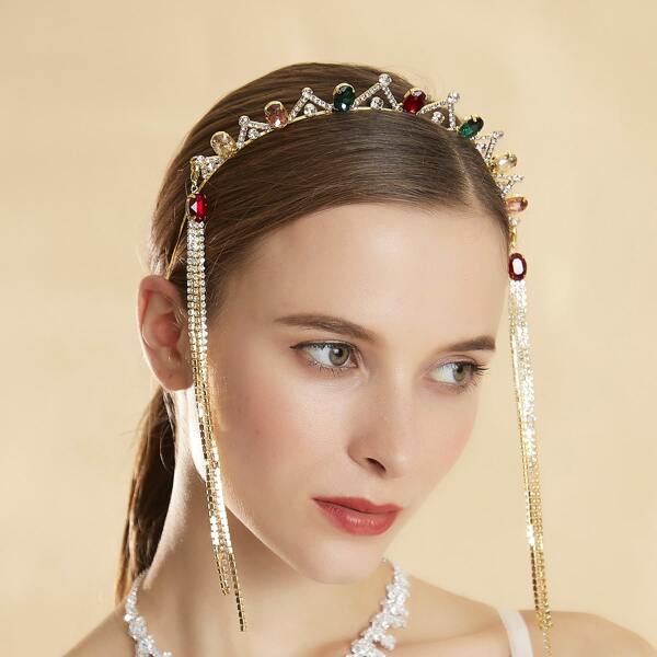 

Rhinestone Decor Hair Hoop, Gold