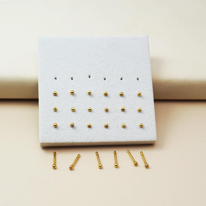 

24pcs Simple Nose Stud, Gold