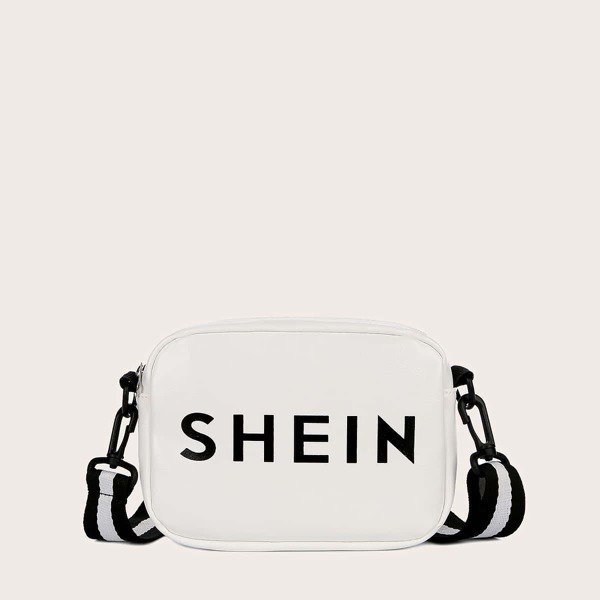 

Letter Graphic Crossbody Bag, White