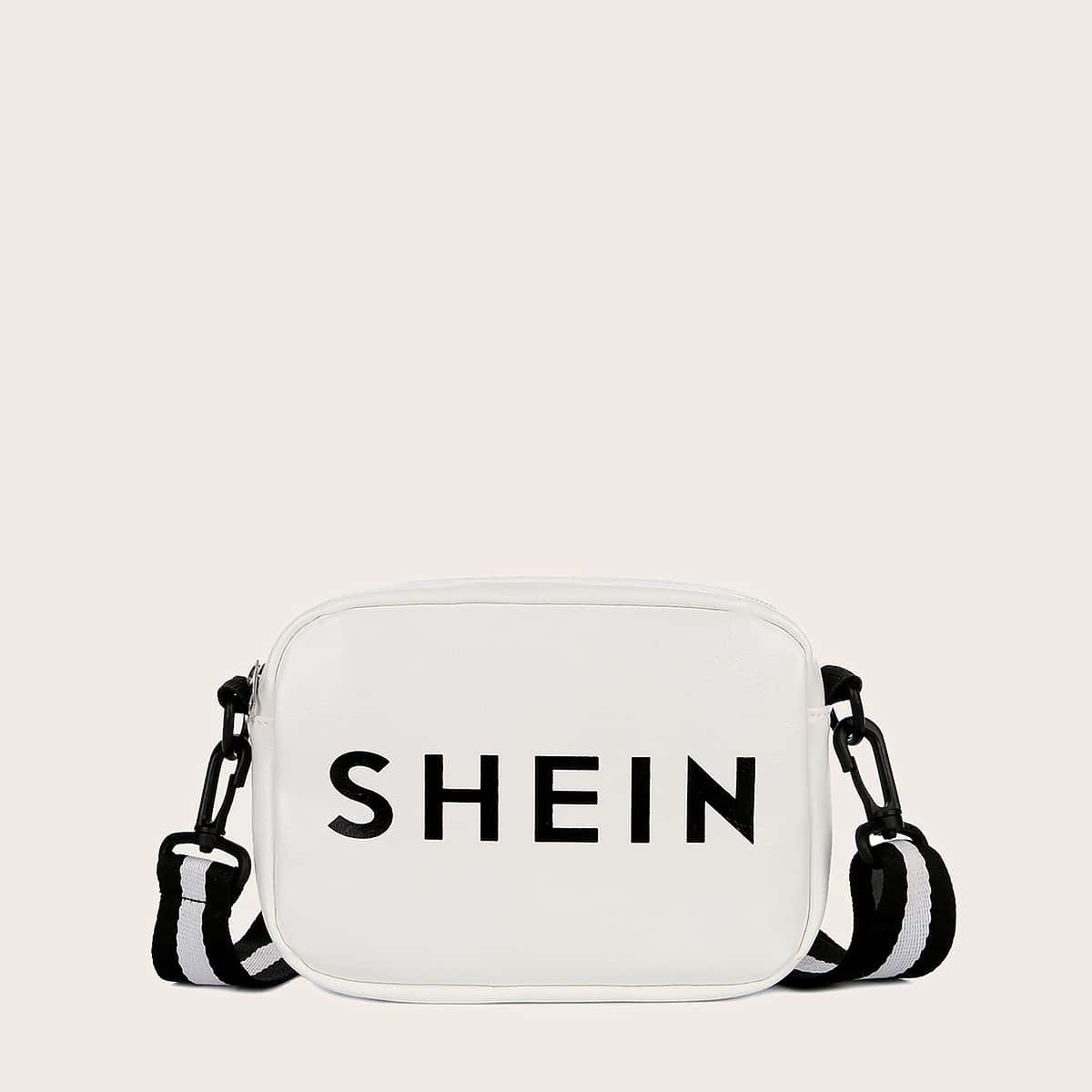 

Letter Graphic Crossbody Bag, White