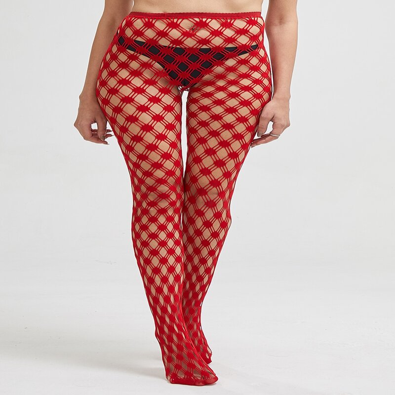 

Simple Fishnet Tights, Red