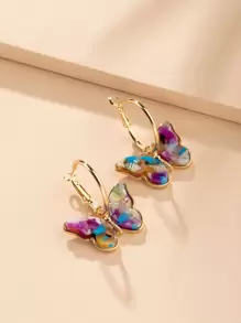 Butterfly Charm Drop Earrings