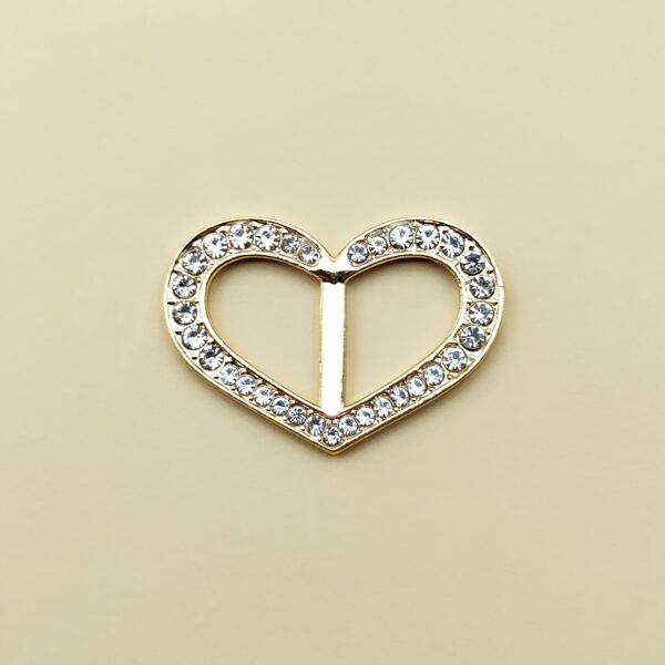 

Heart Design Brooch, Gold