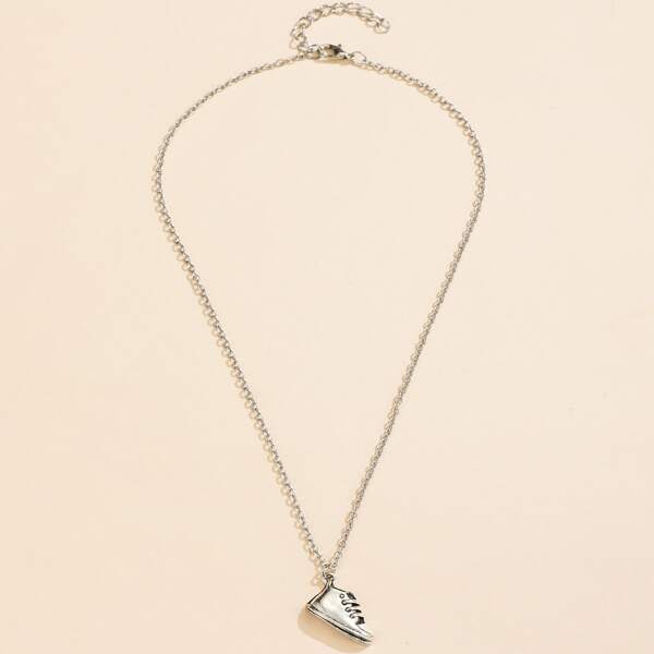 

Simple Shoe Charm Necklace, Silver