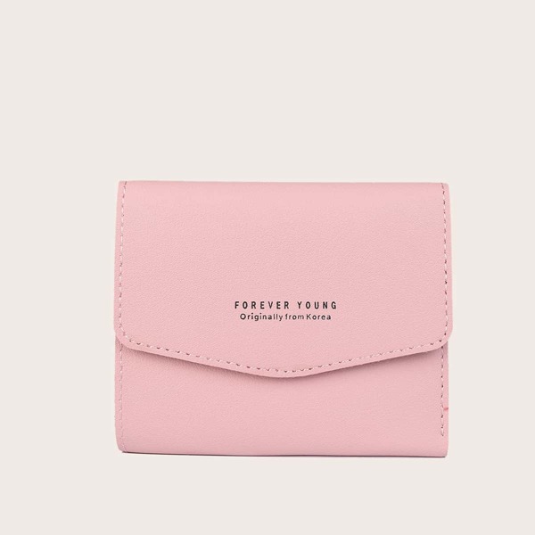 

Letter Graphic Fold Over Purse, Pink
