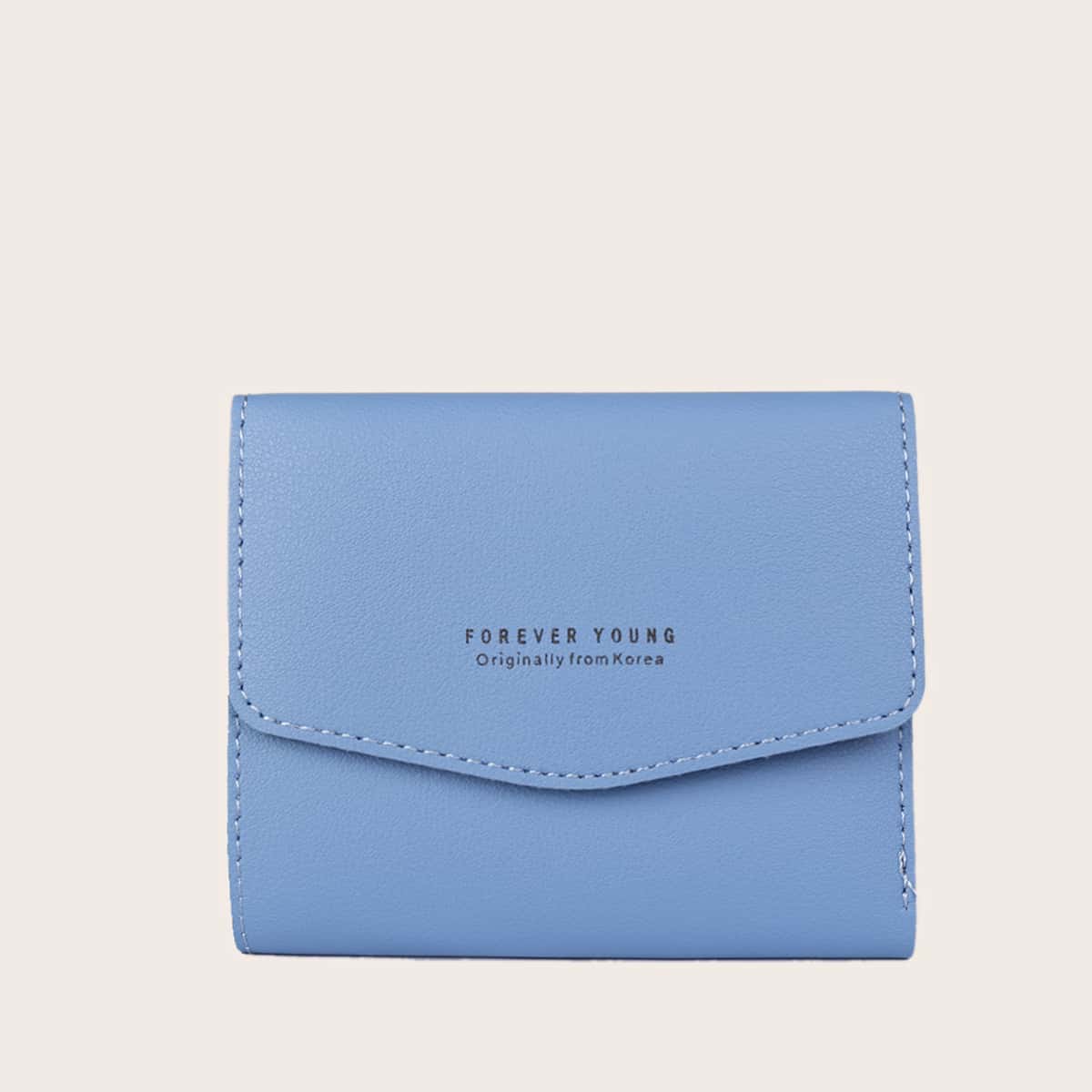 

Letter Graphic Fold Over Purse, Blue