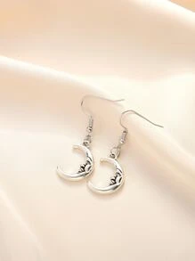 月亮耳墜 - 銀色 - 查看 1