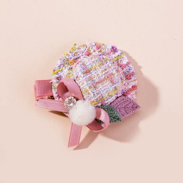 

Toddler Girls Hat Decor Hair Clip, Multicolor