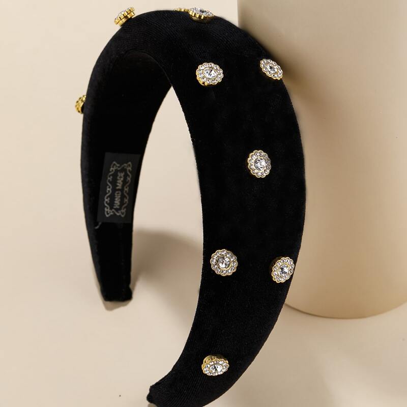 

Rhinestone Decor Hair Hoop, Black