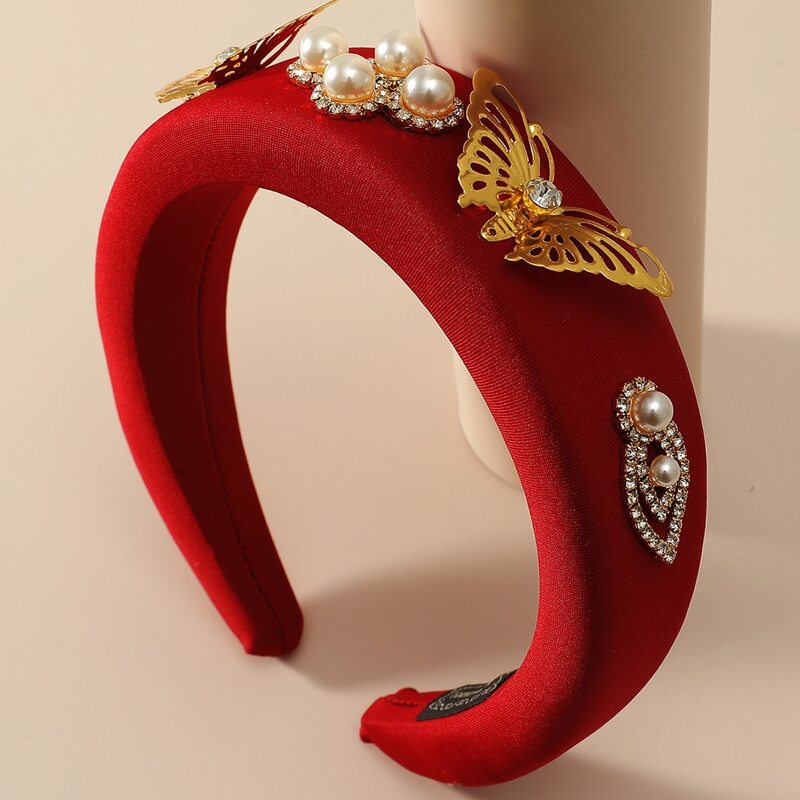

Butterfly Decor Hair Hoop, Red