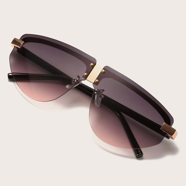 

Rimless Gradient Lens Sunglasses, Multicolor