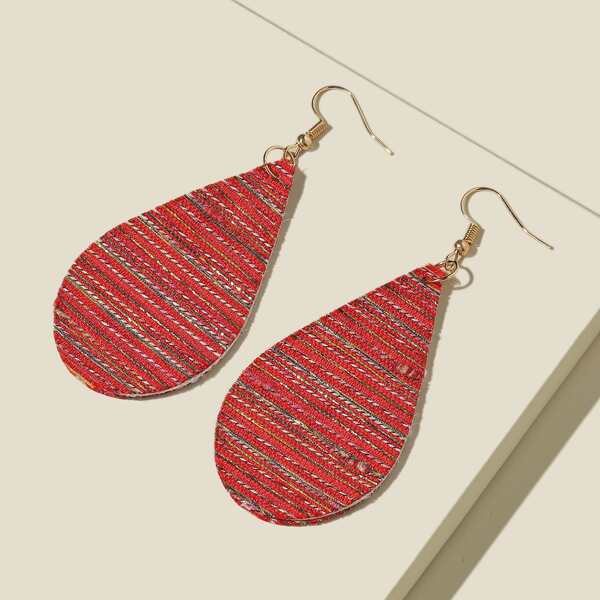 

Water Drop Shaped Drop Earrings, Multicolor
