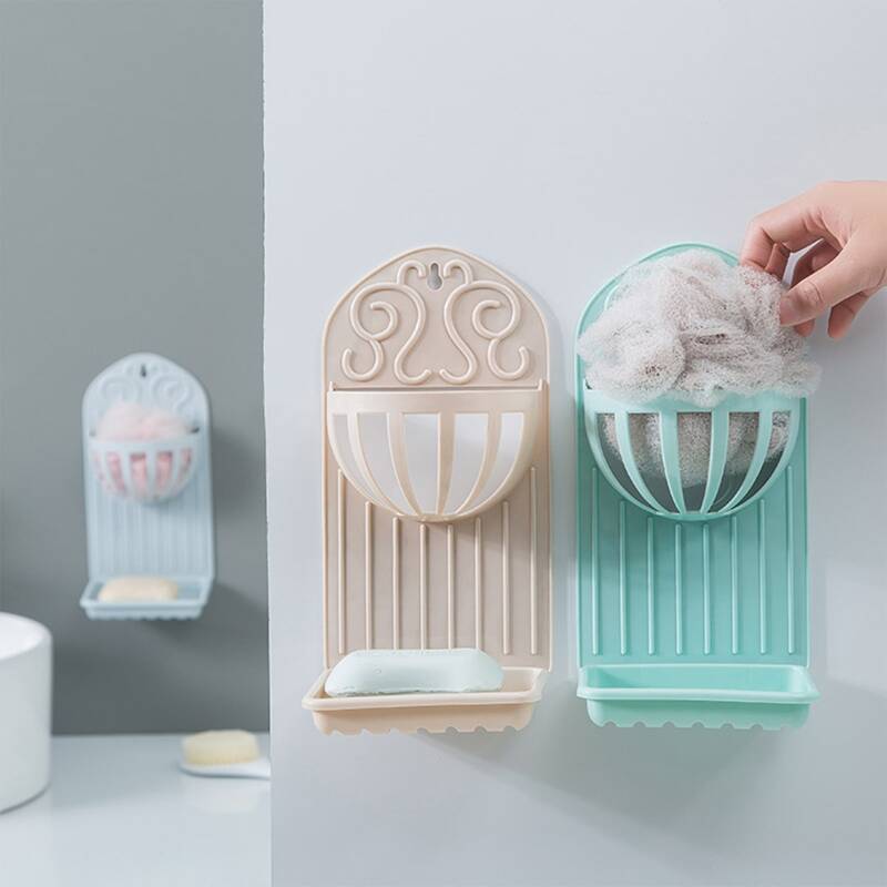 

1pc Random Wall-mounted Sponge Drain Rack, Multicolor