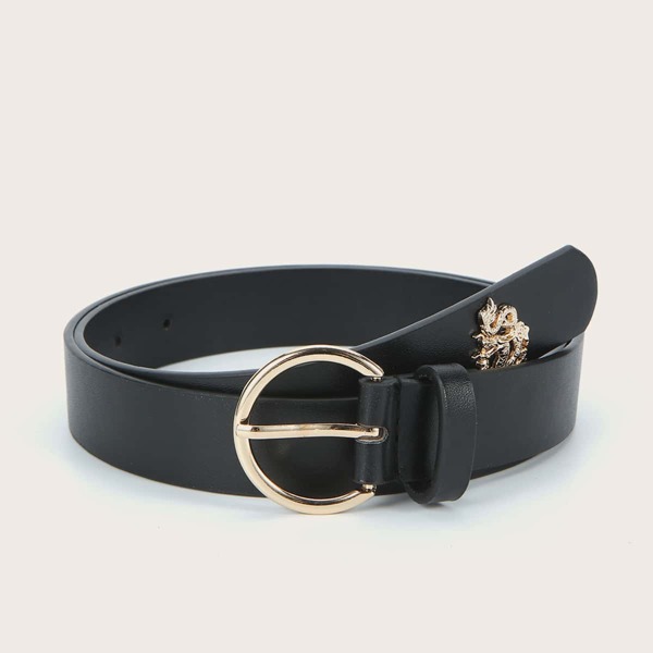 

Metal Buckle Belt, Black