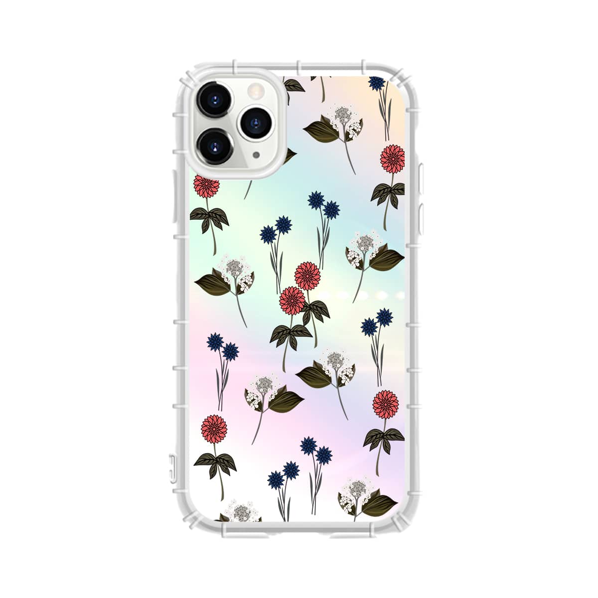 

1pc Flower Print iPhone Case, Multicolor