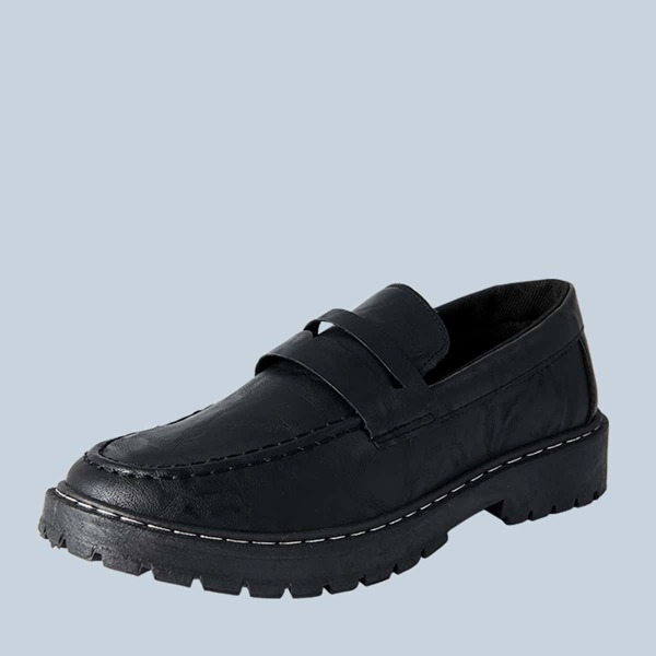 

Men Stitch Trim Dress Shoes, Black