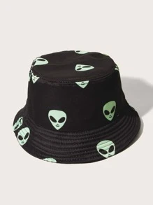 כובע דלי לגברים - שחור - ראה 1