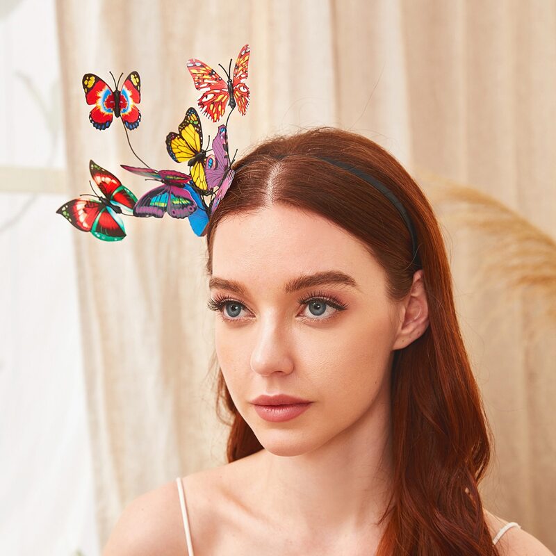 

Butterfly Decor Hair Hoop, Red