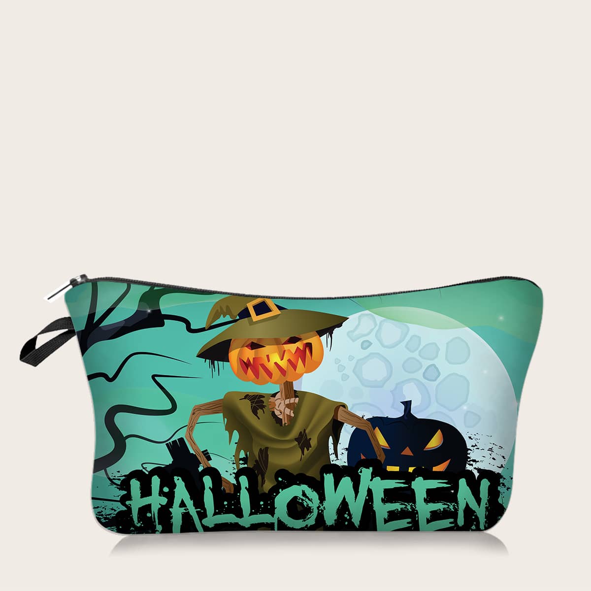 

1pc Halloween Pattern Makeup Bag, Multicolor